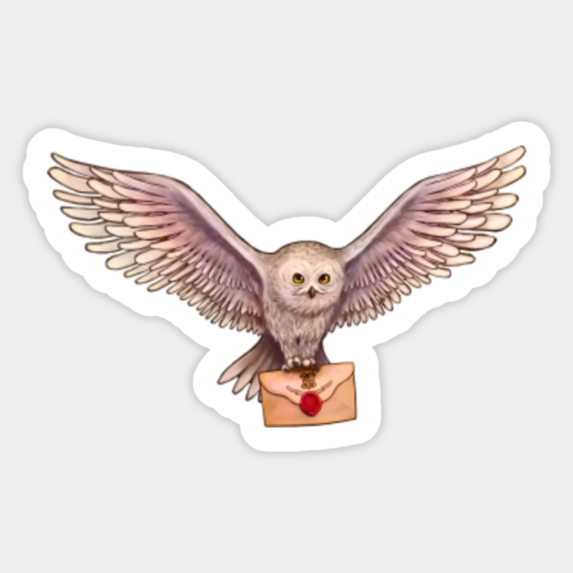 The post owls The Post Owls Harry Potter Art Sticker TeePublic